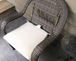 1 of 3 wicker chairs—excellent condition.
