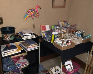 Drawing and paint supplies.