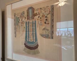 Hand-painted kimono art (watercolor and ink)