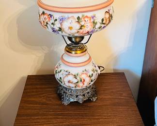 Beautiful hurricane lamp.
