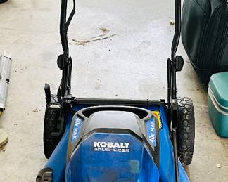 Electric mower.