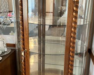 Gorgeous glass front cabinet.