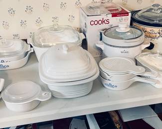 Pyrex and Corning Ware, all great condition.