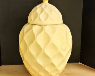 Large Ceramic Ginger Jar with Lid for Indoor or Outdoor Use - Stands 20" Tall