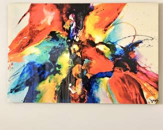 Flourish III by Jonas Gerard - Wall Art - This 60"W x 40"H Piece is Coated with a High Glass Lacquered Finish
