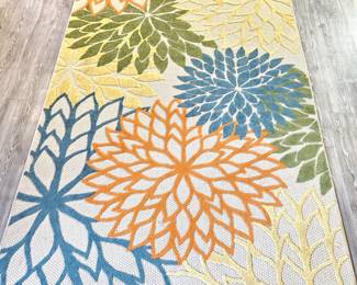 Nourison Aloha Indoor/Outdoor Area Rug - Colorful Floral Design