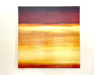 Sunset Canvas Painting - Purple, Yellow, and Orange, 47"x47"