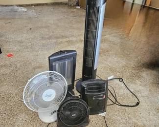 ot of Portable Fans and Heaters - Five Units