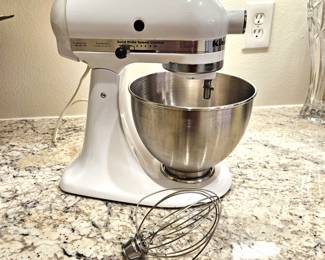 KitchenAid Classic Stand Mixer with Stainless Steel Bowl and Whisk.