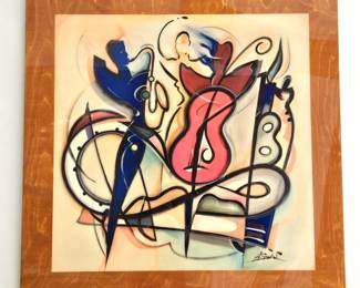 "Encore" by Alfred Alex Gockel - Stunning Dimensional Lacquered Wall Art Piece 4ft x 4ft