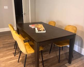 Solid acacia wood table,
60" x 36"