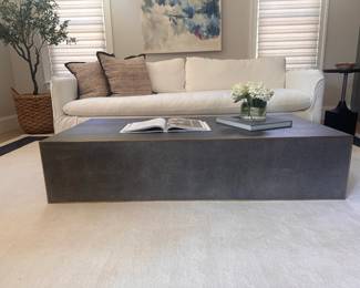 RH (Restoration Hardware) Graydon collection shagreen coffee table