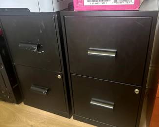 2x of letter size metal file cabinet. 14.25"w x 18"d x 24"h