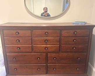 Stanley Furniture Tall Dresser in solid walnut.