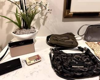 Various Coach and Kate Spade purses and wallets