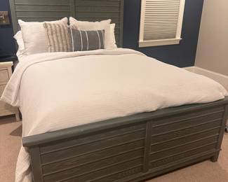 Stanley Furniture Beachcomber queen size bed in weathered wood.