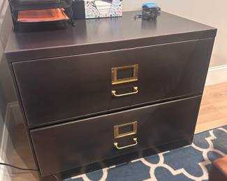 RH (Restoration Hardware) metal filing cabinet.