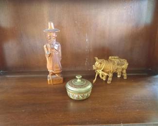 Asian-inspired decorative figurines and trinket box