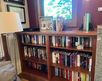Books for sale during in-person shopping Friday and Saturday.