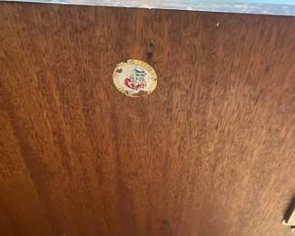 makers mark on inside door.