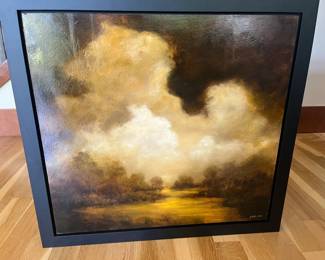 Stuart Slind oil on canvas. "Shallow Stream". Framed it is 29.5" h x 28"w. Unframed 25"h x 24"w.