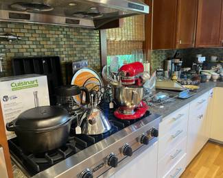 More of the kitchen and decorative items for sale during in-person shopping.