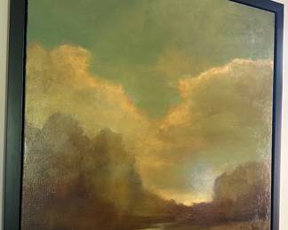 Stuart Slind "Anthem". 36. x 36.3" unframed. Framed 39.5"sq.
