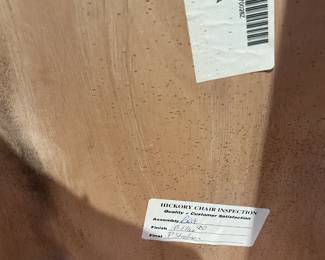 label on the dining table