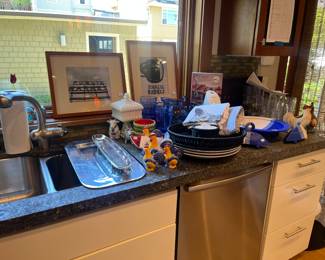 More of the kitchen and decorative items for sale during in-person shopping.