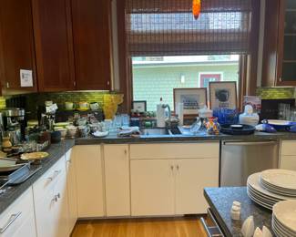 More of the kitchen and decorative items for sale during in-person shopping.