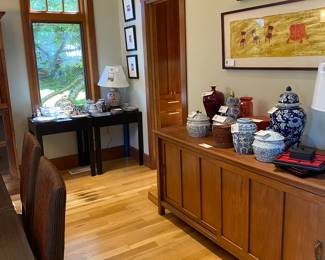 Overview of items in the sale including art by Daniel Voramar.
