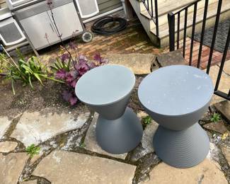 Pair of stools for sale during in person shopping Friday and Saturday.