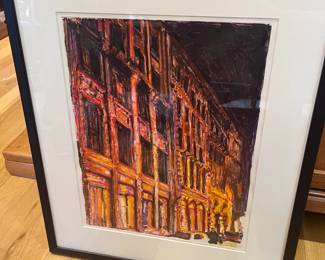 Brian Kipping Monotype "Alone" 1/1 art is 19.3h x 14.8"w. 24. 25"h x 20.75". framed