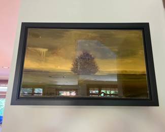 Peter Hoffer, "Tree #2". 12"h x 24"w. Acrylic, oil and resin on board. 12" x 22" unframed. 2004.
