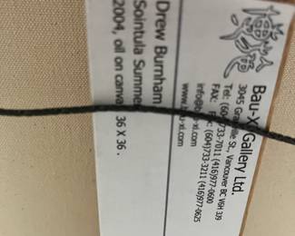 label on the back of the piece.