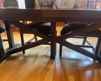 view of the cross trestle table base