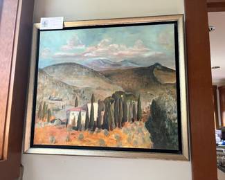 $320. Original oil of an Italian Landscape. 22.5 "h x26"w.
Available for online buying Wednesday per instructions in sale details.
