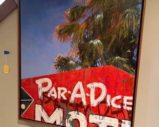 Susie Wind "Par-A-Dice Motel". 2007 oil painting. 40"h x 30"w.