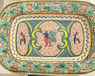 Large hand-painted William Sonoma plate from Portugal