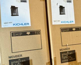 Kichler Salisbury One Light Black Outdoor Hardwired Wall Lantern Sconces