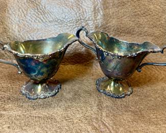 Poole Antique Silver Sauce Bowls(Pattern #406)