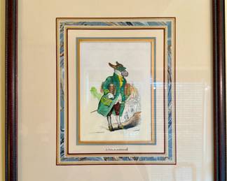 Framed/Matted "In Paris, an academician"