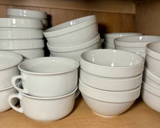 Tom's Diner by Oneida and Essential White by Williams-Sonoma Porcelain Cups and Bowls