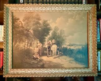 Framed Print of 19th Century Harvest Scene