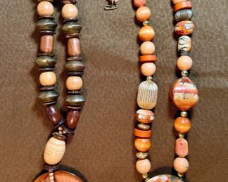 Large Wooden Bead Necklaces