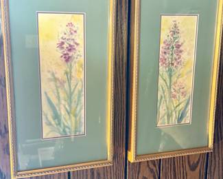 Framed/Matted Florals by B. Worden