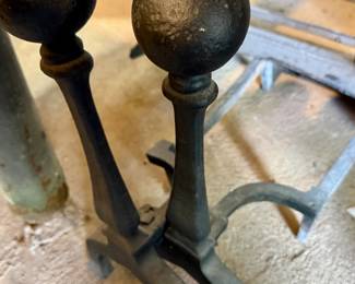 Pair of Cast Iron Andirons
