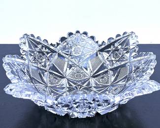 Hawkes American Brilliant Cut Glass Bowl 