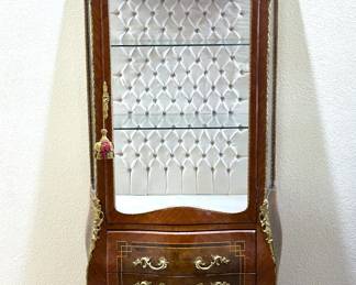 French curio display cabinet