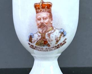 Antique Egg Cup for King Edward VII Coronation on June 26, 1902